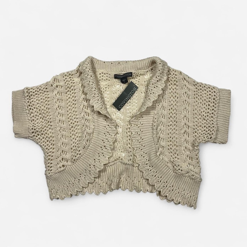 Cream Crochet Bolero by Covington NWT